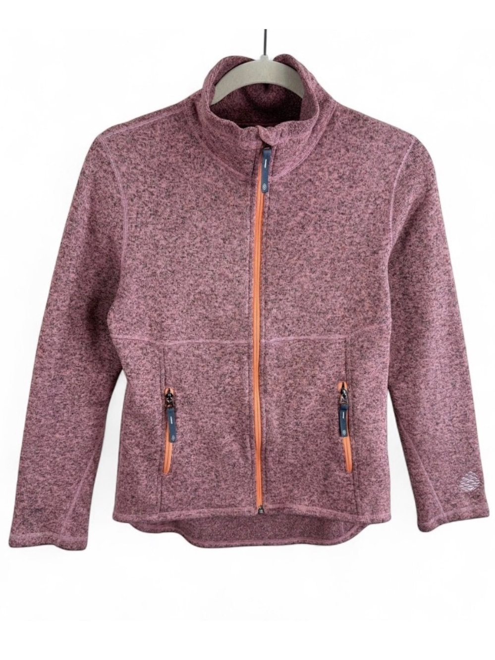 Stio Sweetwater Fleece Jacket Womens Small Mauve Marled Full Zip Sweater Knit